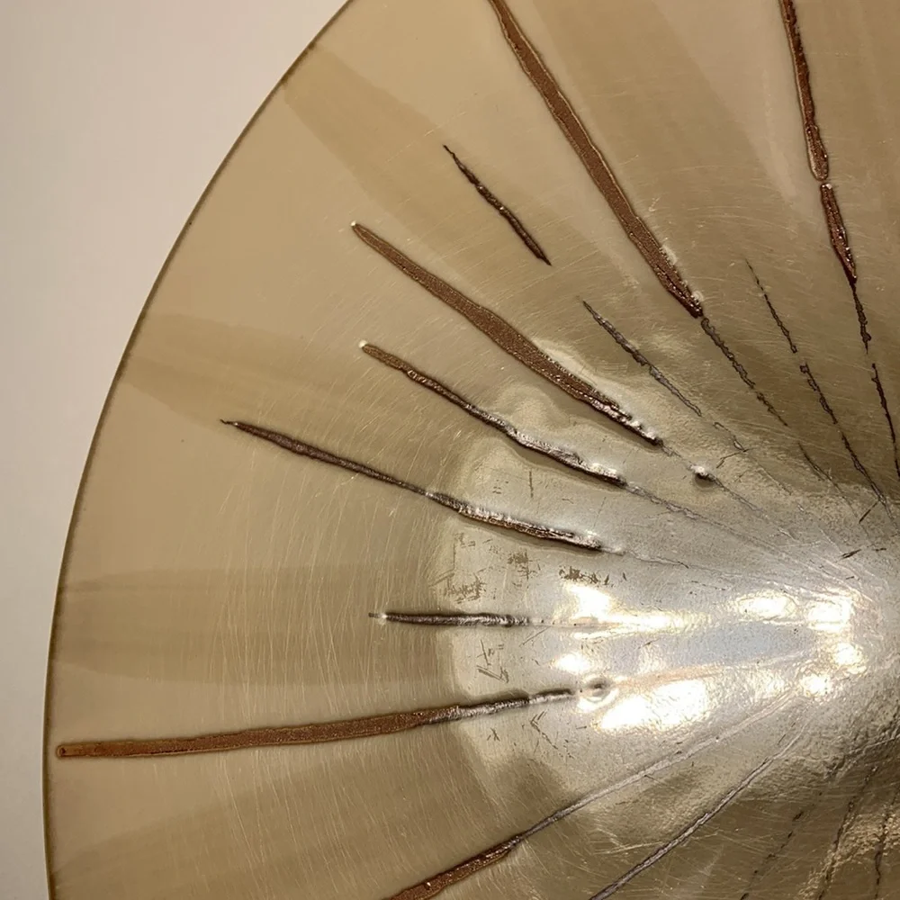 Pier 1 Imports Stoneware Dinner Plate Sanctuary Pattern 11 1/2” Star Burst One